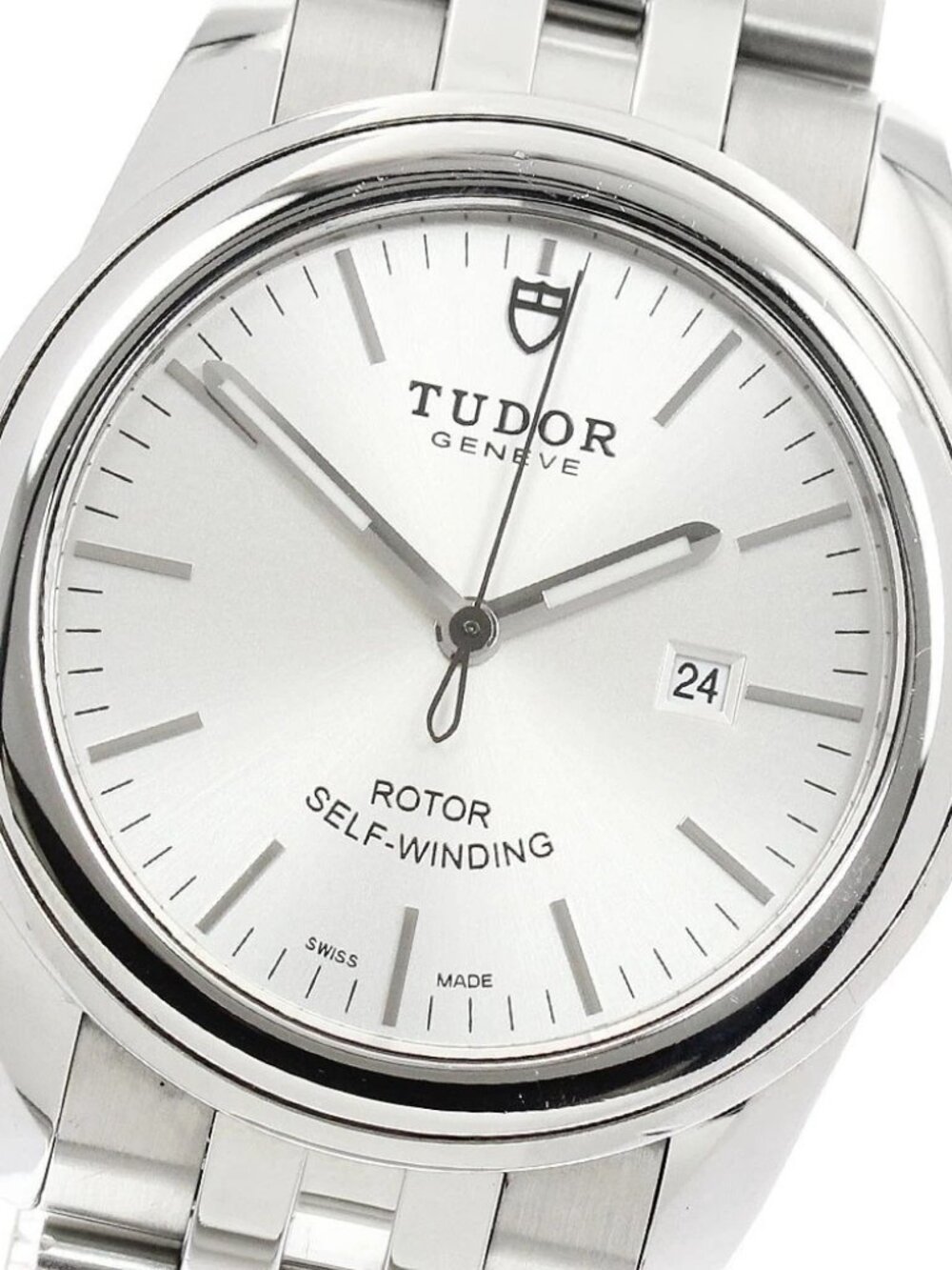 TUDOR Glamor date 53000 Silver Dial Automatic Boy's Watch_944585
